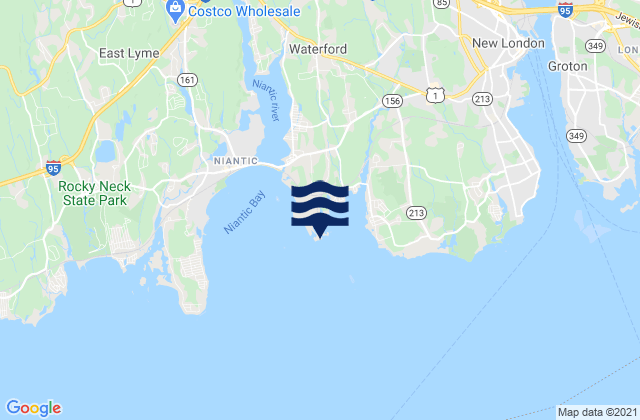 Millstone Point, United Statesの潮見表地図