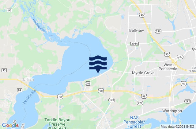 Millview Perdido Bay, United Statesの潮見表地図