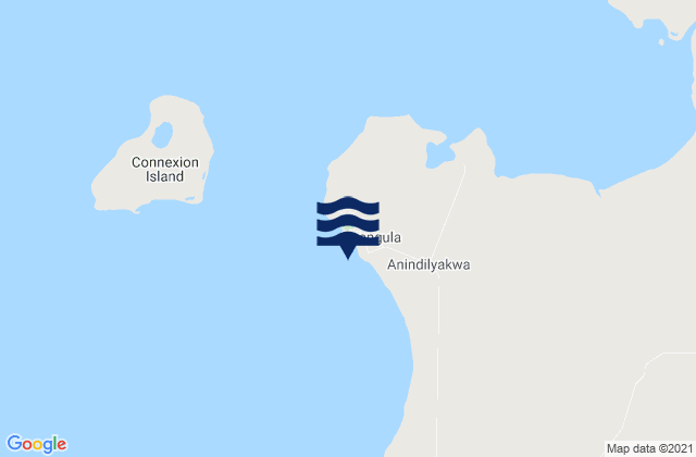 Milner Bay (Groote Eylandt), Australiaの潮見表地図