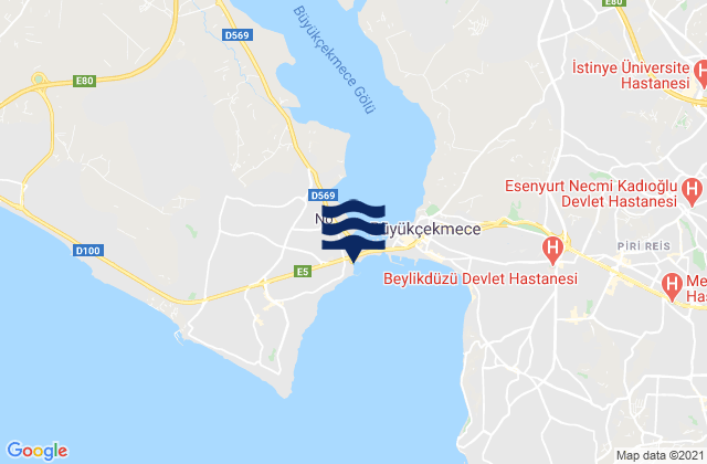 Mimarsinan, Turkeyの潮見表地図