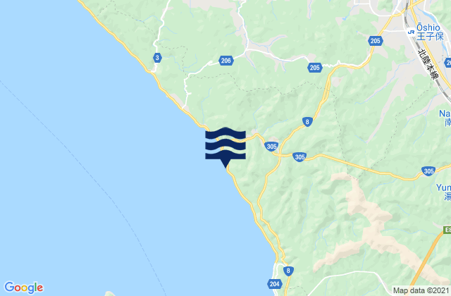 Minamiechizen, Japanの潮見表地図