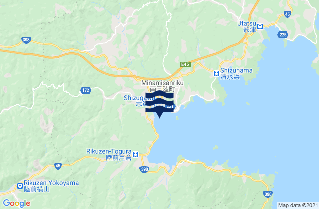 Minamisanriku, Japanの潮見表地図