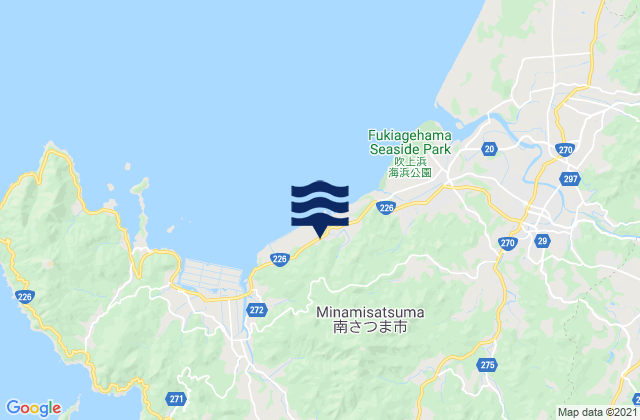Minamisatsuma Shi, Japanの潮見表地図