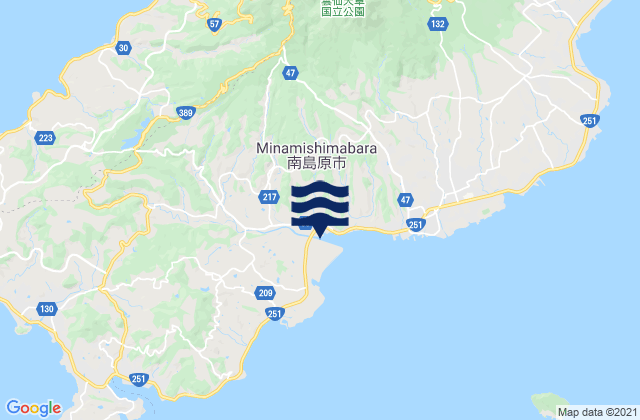 Minamishimabara-shi, Japanの潮見表地図