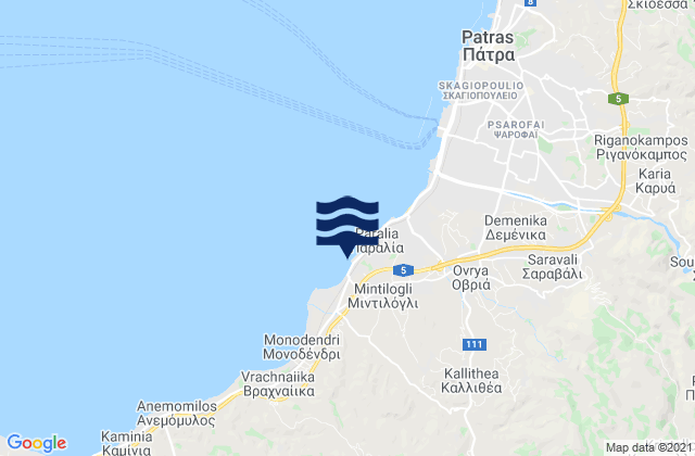 Mindilóglion, Greeceの潮見表地図