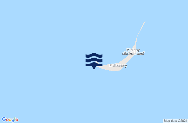 Minicoy Island, Indiaの潮見表地図