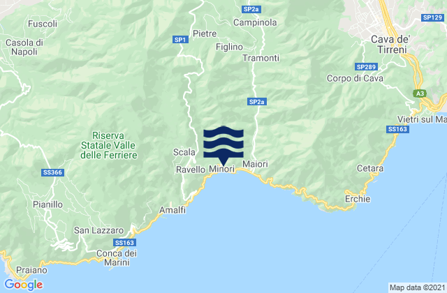 Minori, Italyの潮見表地図