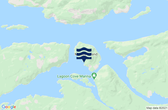 Minstrel Island, Canadaの潮見表地図