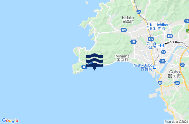 Mio, Japanの潮見表地図