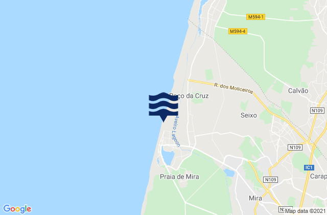 Mira, Portugalの潮見表地図