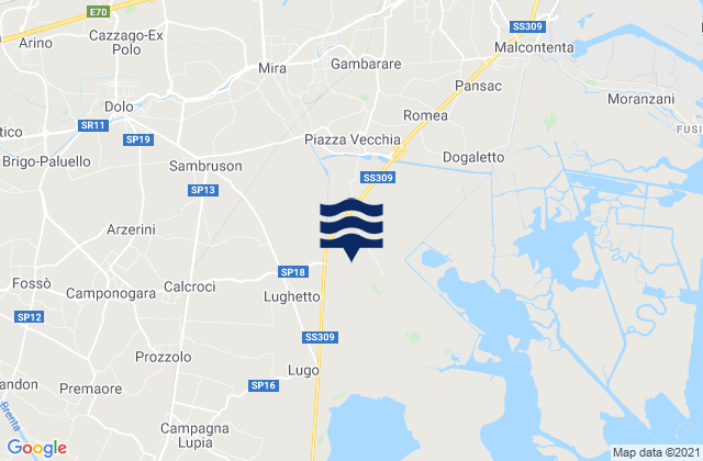 Mira Taglio, Italyの潮見表地図