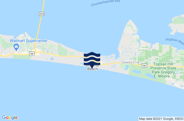 Miramar Beach, United Statesの潮見表地図