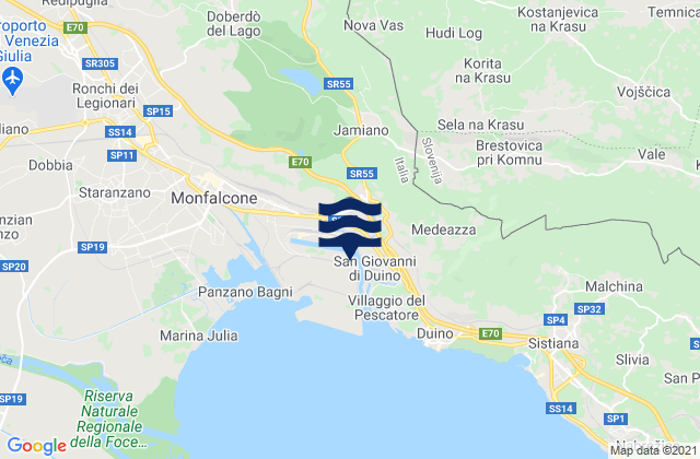 Miren, Sloveniaの潮見表地図