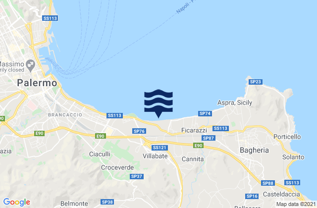Misilmeri, Italyの潮見表地図
