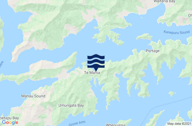 Mistletoe Bay, New Zealandの潮見表地図