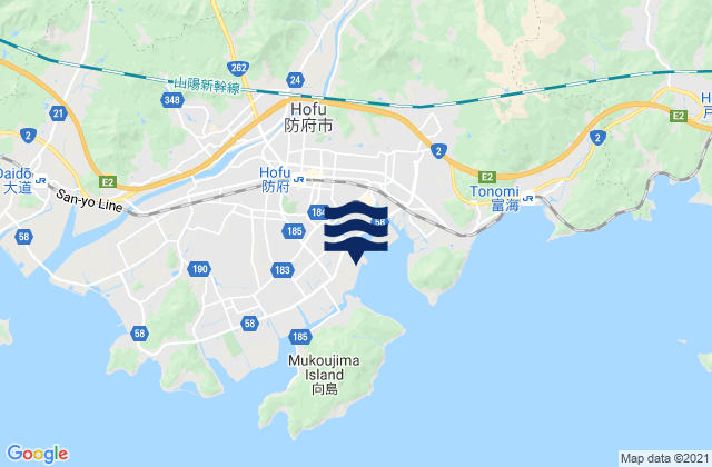 Mitajiri Ko, Japanの潮見表地図