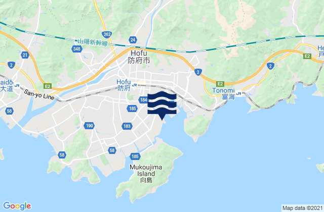 Mitaziri, Japanの潮見表地図