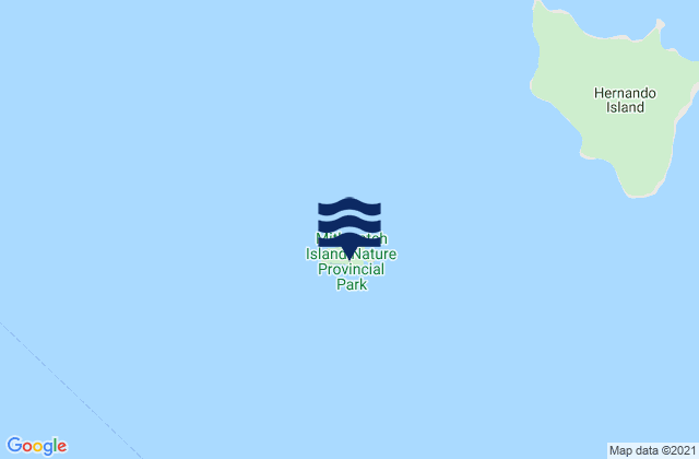 Mitlenatch Island, Canadaの潮見表地図