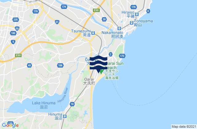 Mito, Japanの潮見表地図