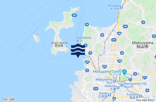 Mitsugahama Hakuchi, Japanの潮見表地図
