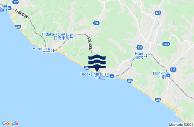 Mituisi, Japanの潮見表地図