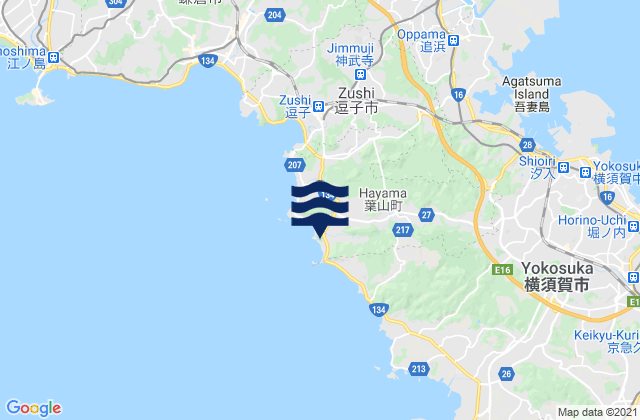 Miura-gun, Japanの潮見表地図