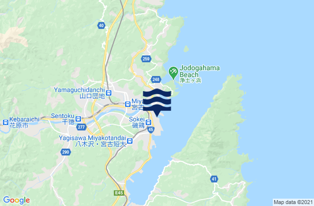 Miyako Ko, Japanの潮見表地図