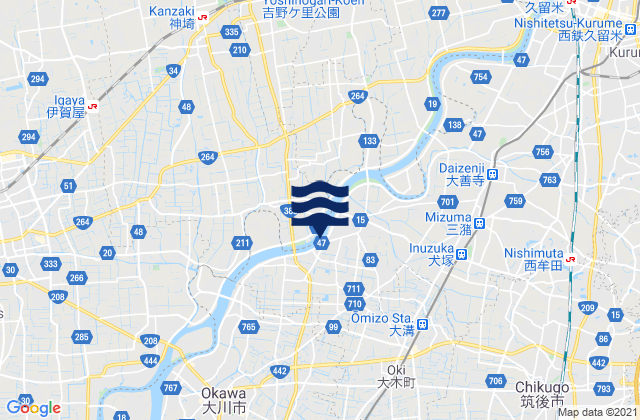Mizuma-gun, Japanの潮見表地図