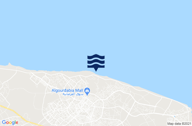 Mişrātah, Libyaの潮見表地図