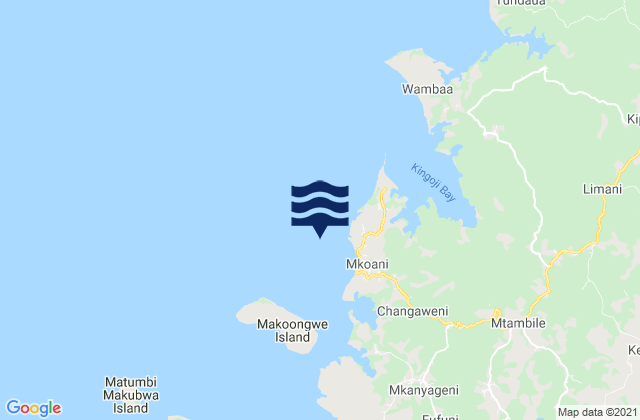 Mkoani Pemba Island, Tanzaniaの潮見表地図