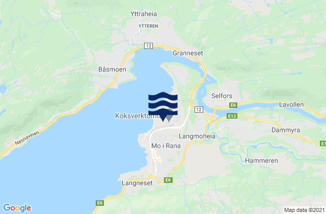 Mo i Rana, Norwayの潮見表地図