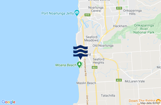 Moana, Australiaの潮見表地図