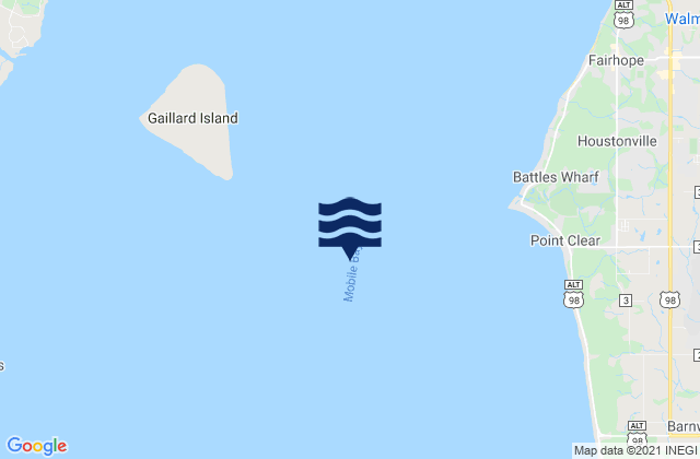 Mobile Bay, United Statesの潮見表地図
