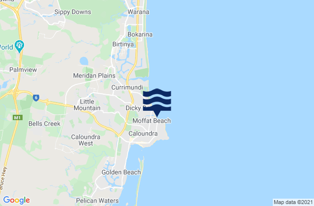 Moffats Rights, Australiaの潮見表地図