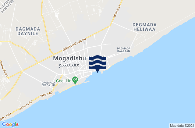 Mogadishu, Somaliaの潮見表地図