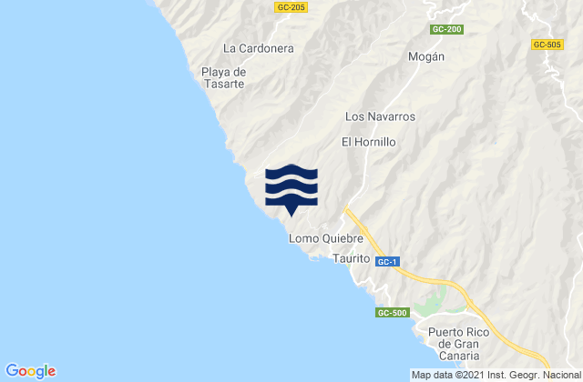 Mogán, Spainの潮見表地図