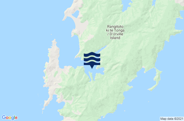 Mokau Bay, New Zealandの潮見表地図