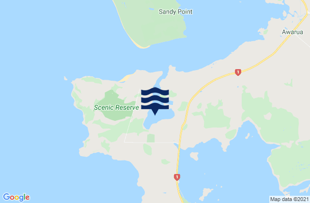 Mokomoko Inlet, New Zealandの潮見表地図