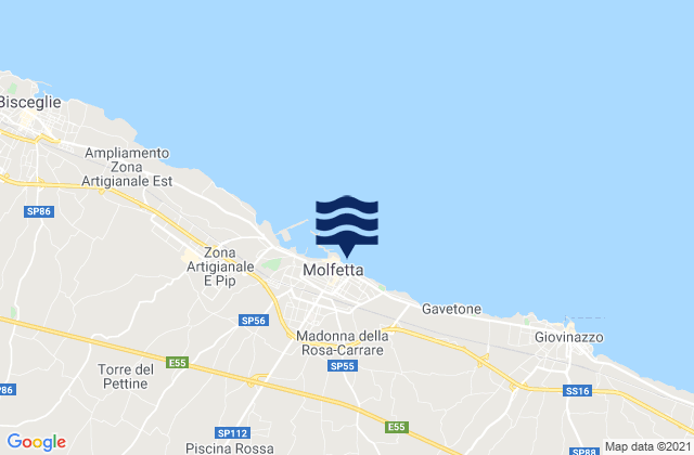 Molfetta, Italyの潮見表地図