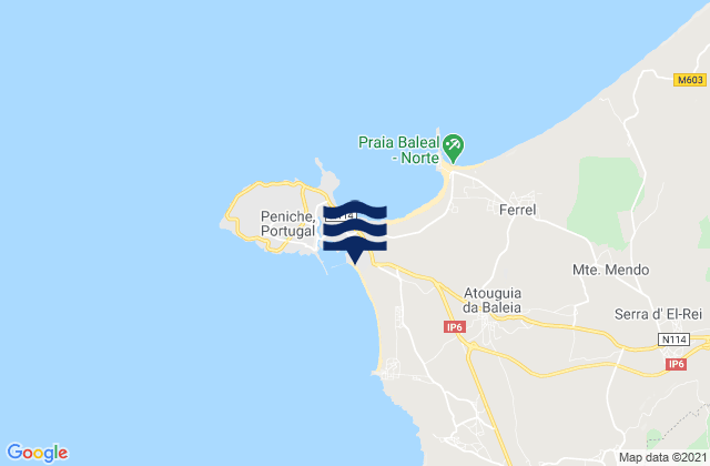 Molho Leste, Portugalの潮見表地図