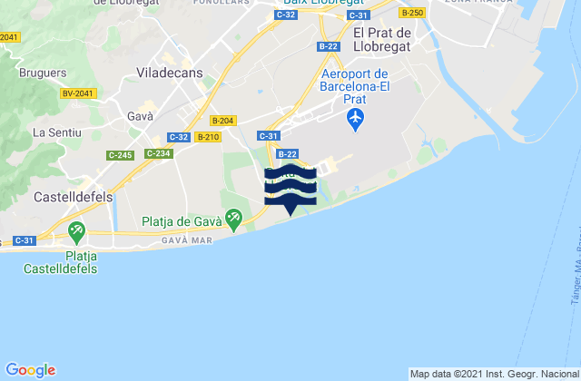 Molins de Rei, Spainの潮見表地図