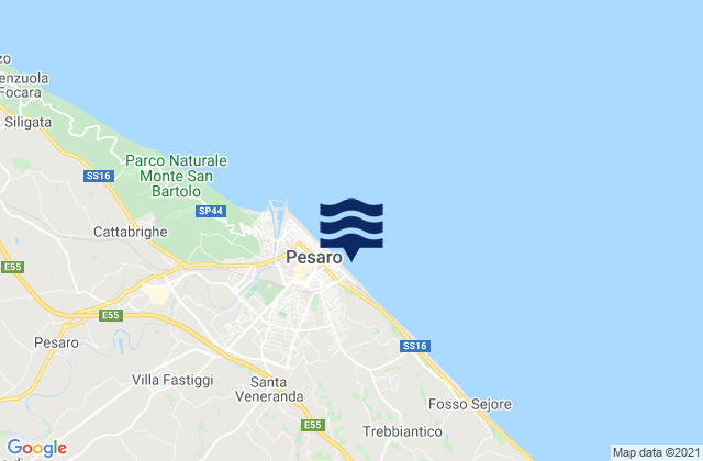Mombaroccio, Italyの潮見表地図