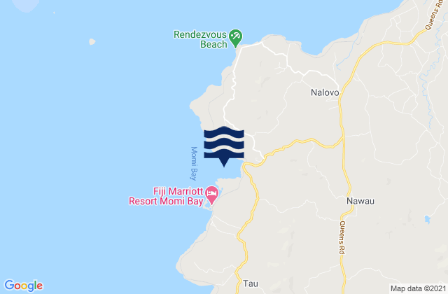 Momi Bay, Fijiの潮見表地図