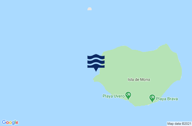 Mona Island, Puerto Ricoの潮見表地図