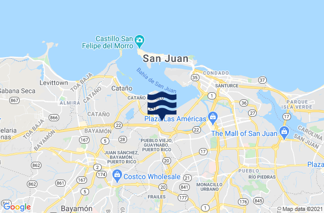 Monacillo Urbano Barrio, Puerto Ricoの潮見表地図