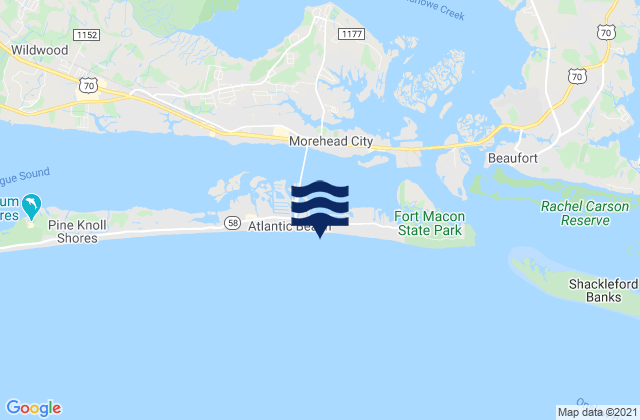 Money Island, United Statesの潮見表地図