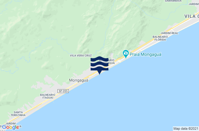 Mongaguá, Brazilの潮見表地図