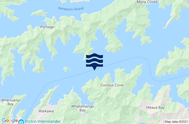 Monkey Bay, New Zealandの潮見表地図