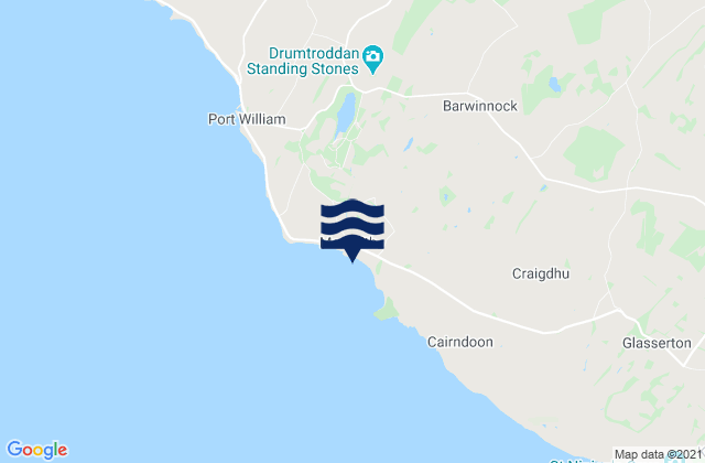 Monreith Bay, United Kingdomの潮見表地図