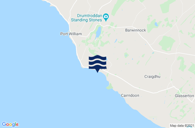 Monreith Beach, United Kingdomの潮見表地図